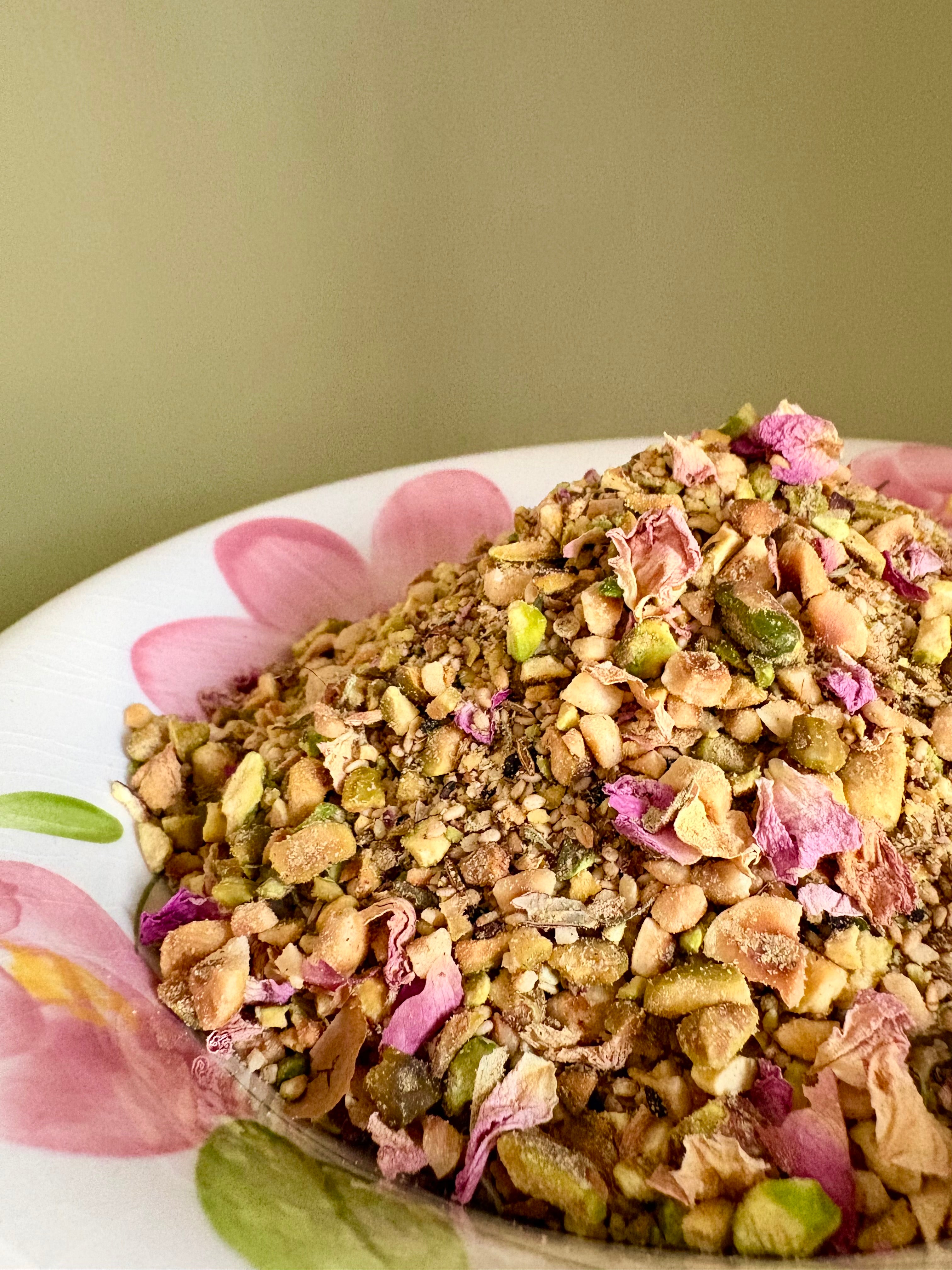 Dukkah pistaches/noisettes et rose
