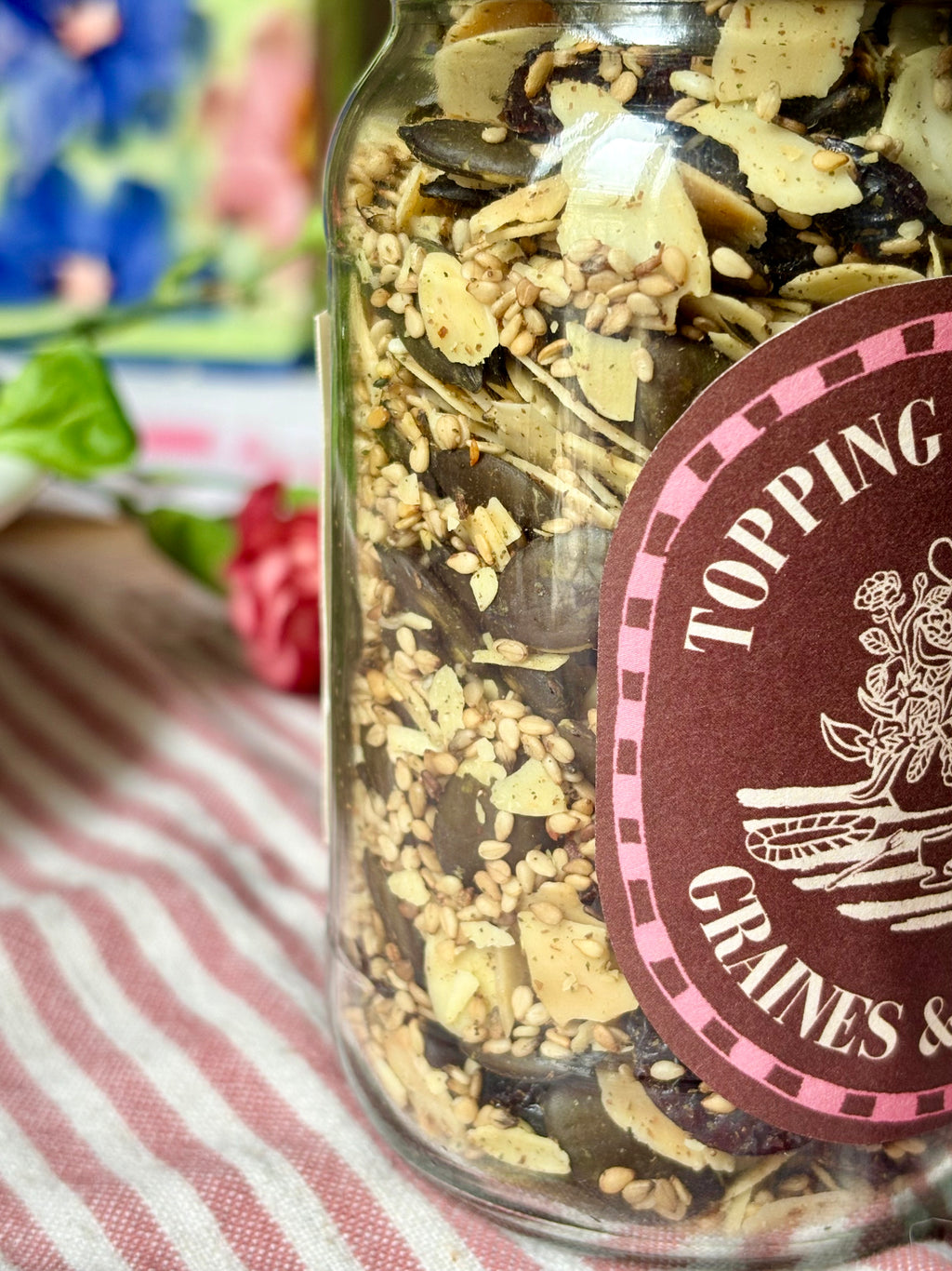 Topping salades - Amandes, graines, cranberries et zaatar